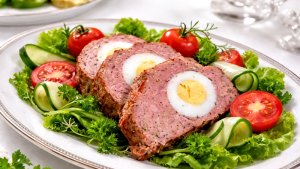 Rulada de carne tocata cu oua fierte - reteta simpla, gustoasa si aspectuoasa