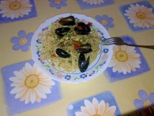 Spaghetti cu fructe de mare