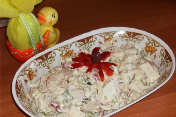 Salată de ridichi cu ouă rămase de la Paști